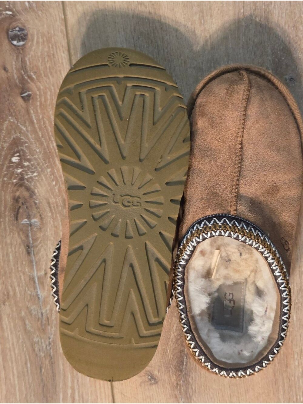 UGG Tasman II Slipper Chestnut Brown – Women’s 6 / Big Kids 4 - Picture 4 of 7